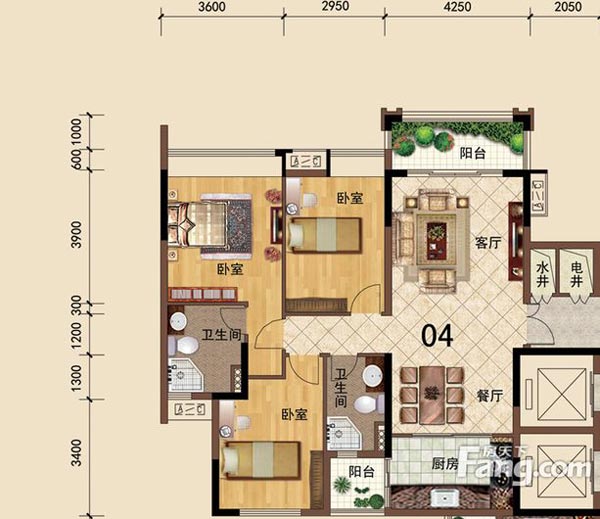 金艾陶家裝：佛山大瀝碧桂園華府106㎡簡約現代裝修效果鑒賞