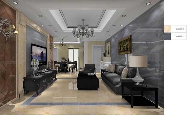 金艾陶家裝：井岡山和諧家園安置小區130㎡歐式風格裝修鑒賞