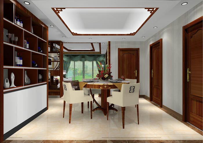 金艾陶家裝：井岡山和諧家園安置小區(qū)130㎡中式風(fēng)格裝修鑒賞