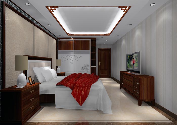 金艾陶家裝：井岡山和諧家園安置小區(qū)130㎡中式風(fēng)格裝修鑒賞