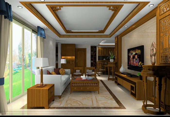 金艾陶家裝：井岡山和諧家園安置小區(qū)130㎡中式風格裝修鑒賞