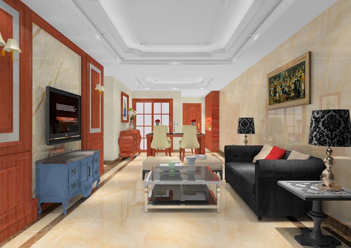 金艾陶家裝：順德碧桂園桂瀾山101㎡的新中式風格裝修鑒賞