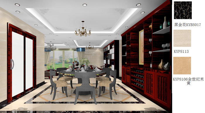 金艾陶家裝：佛山禪城怡翠晉盛花園196㎡的歐式風格裝修鑒賞